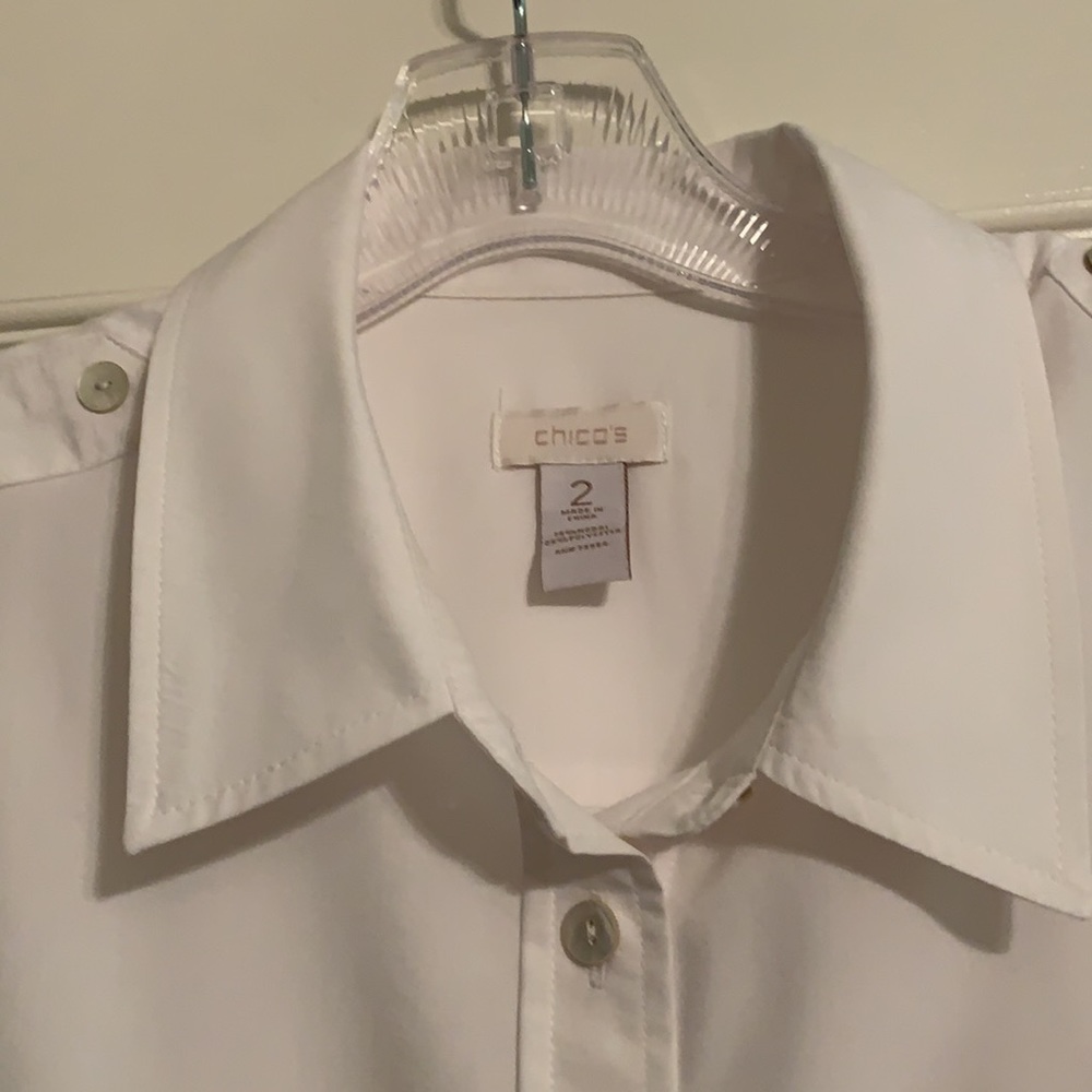 Chico’s Secret Silk Camp Shirt - Picture 5 of 11